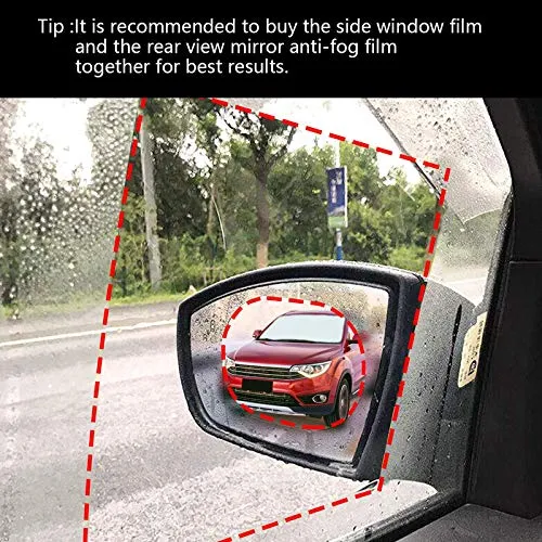২ পিসের সেট-Car Windshield Mirror Film Anti Fog Clear Film