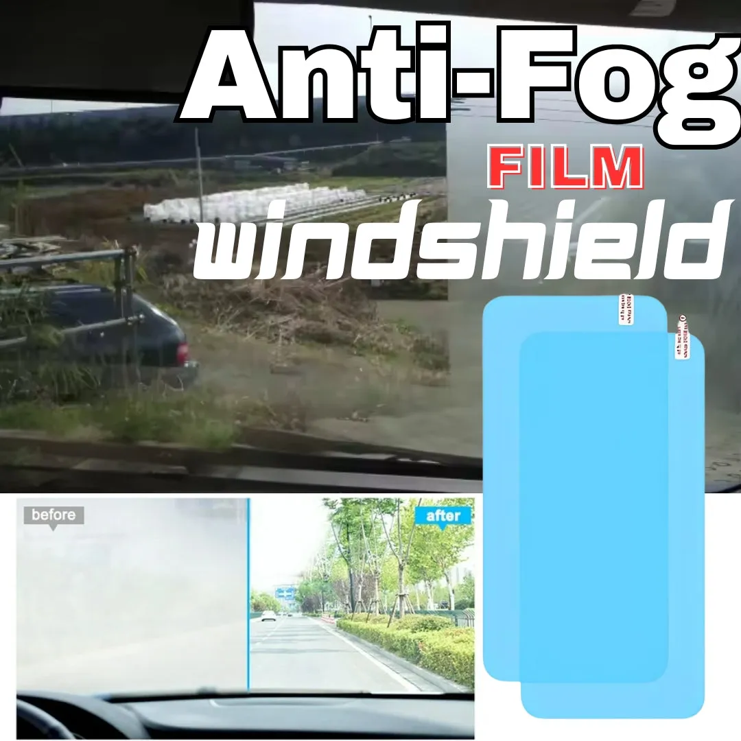 ২ পিসের সেট-Car Windshield Mirror Film Anti Fog Clear Film