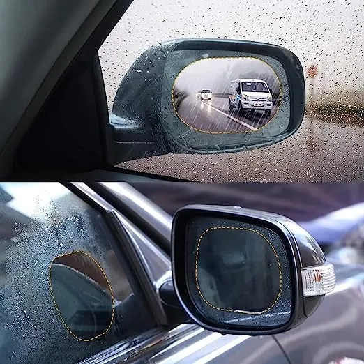 ২ পিসের সেট-Car Windshield Mirror Film Anti Fog Clear Film