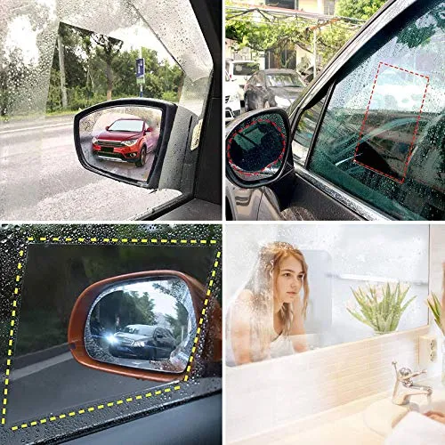 ২ পিসের সেট-Car Windshield Mirror Film Anti Fog Clear Film