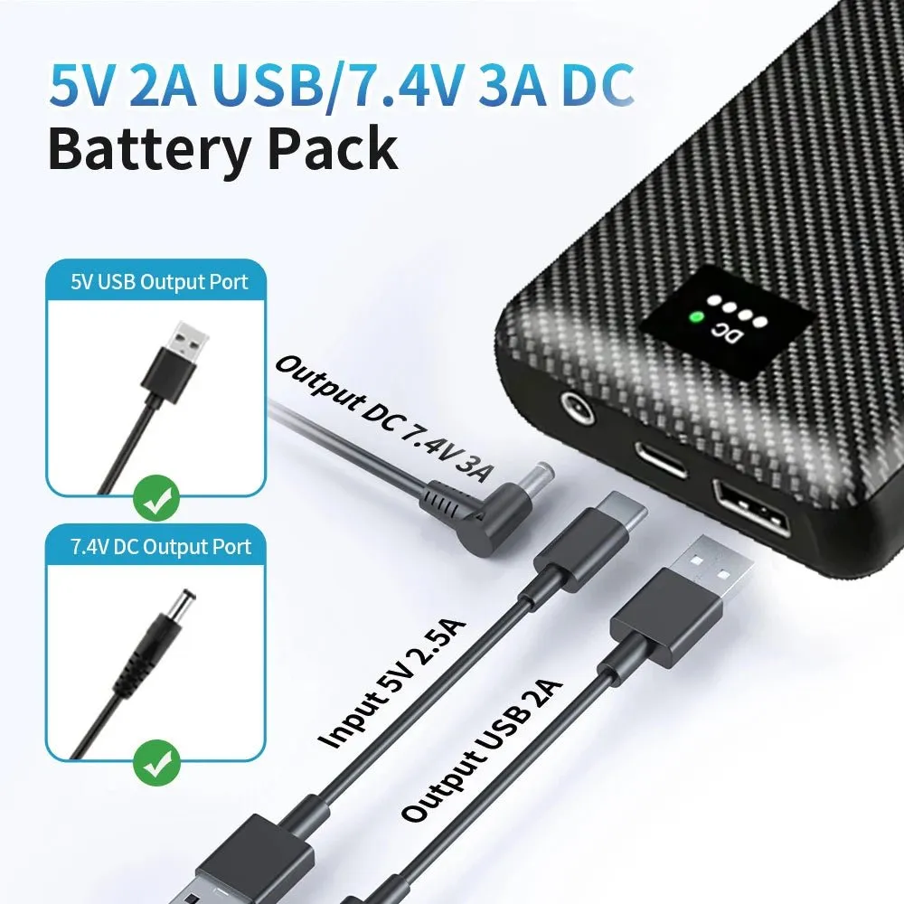 40000mAh Power Bank DC 7.4V Portable Charger for Heating Equipment