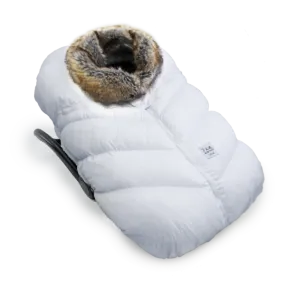7 AM Car Seat Cocoon - Tundra White Faux Fur (0-12M)