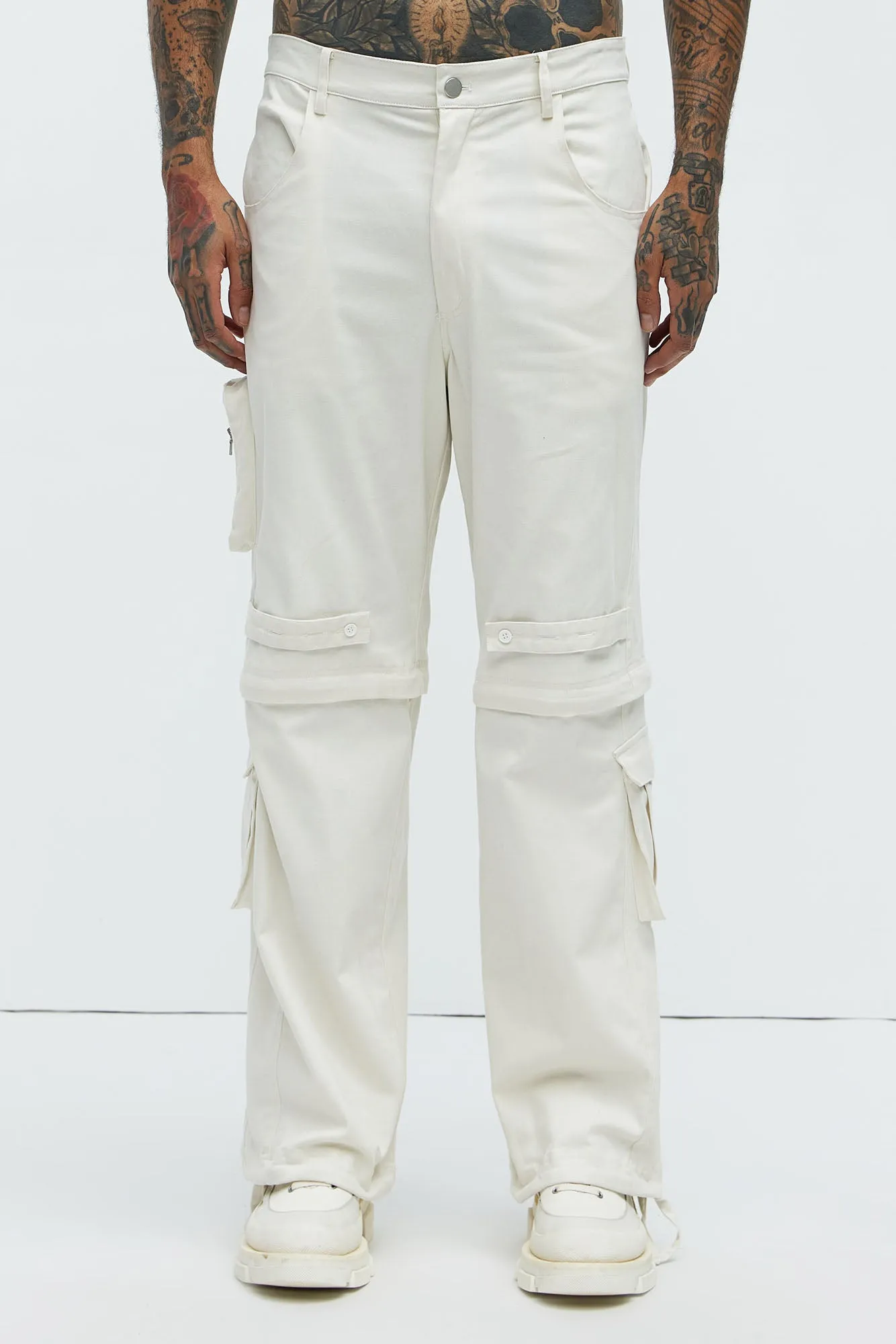 Baby Come Back Zip Off Cargo Pants - Off White