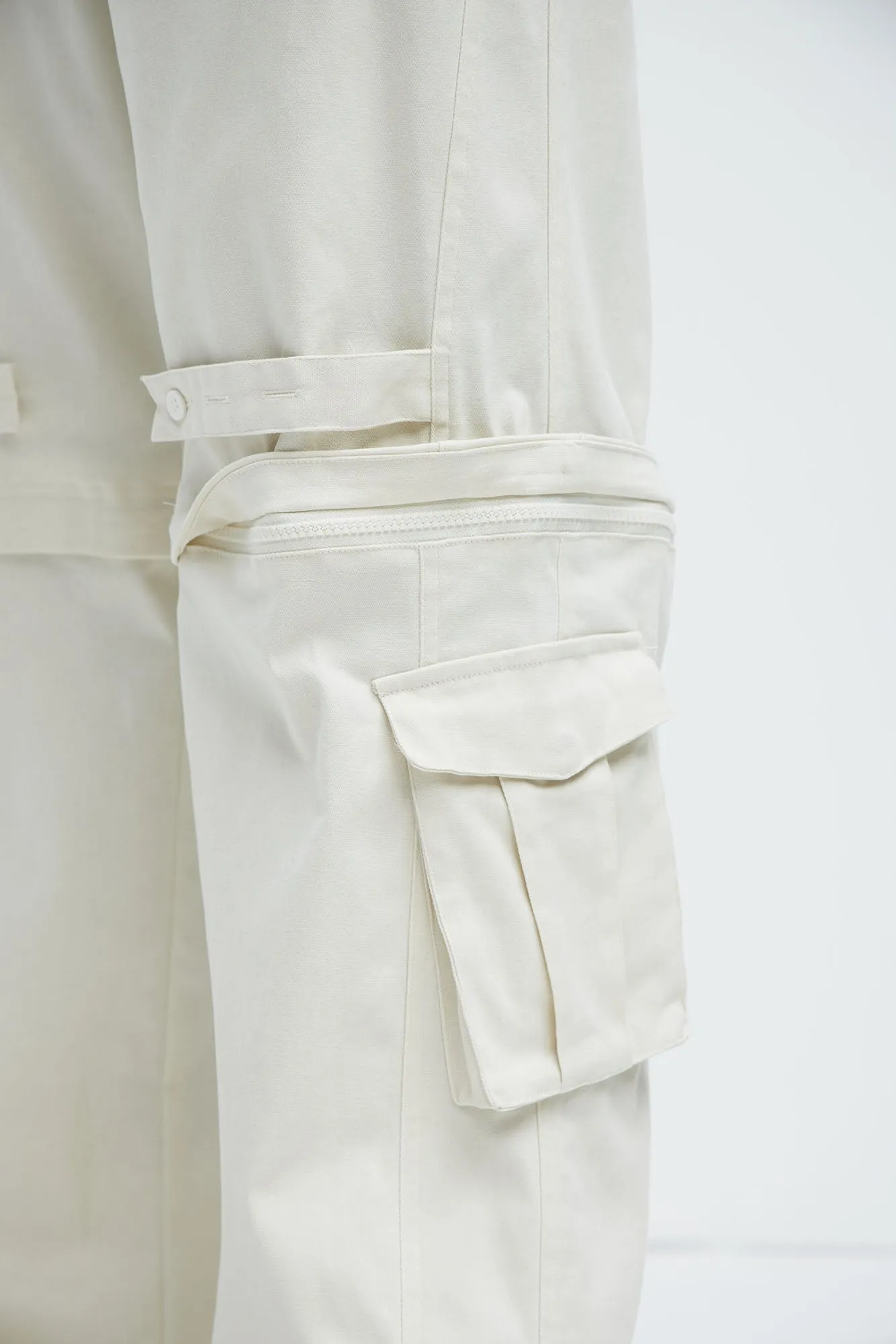 Baby Come Back Zip Off Cargo Pants - Off White