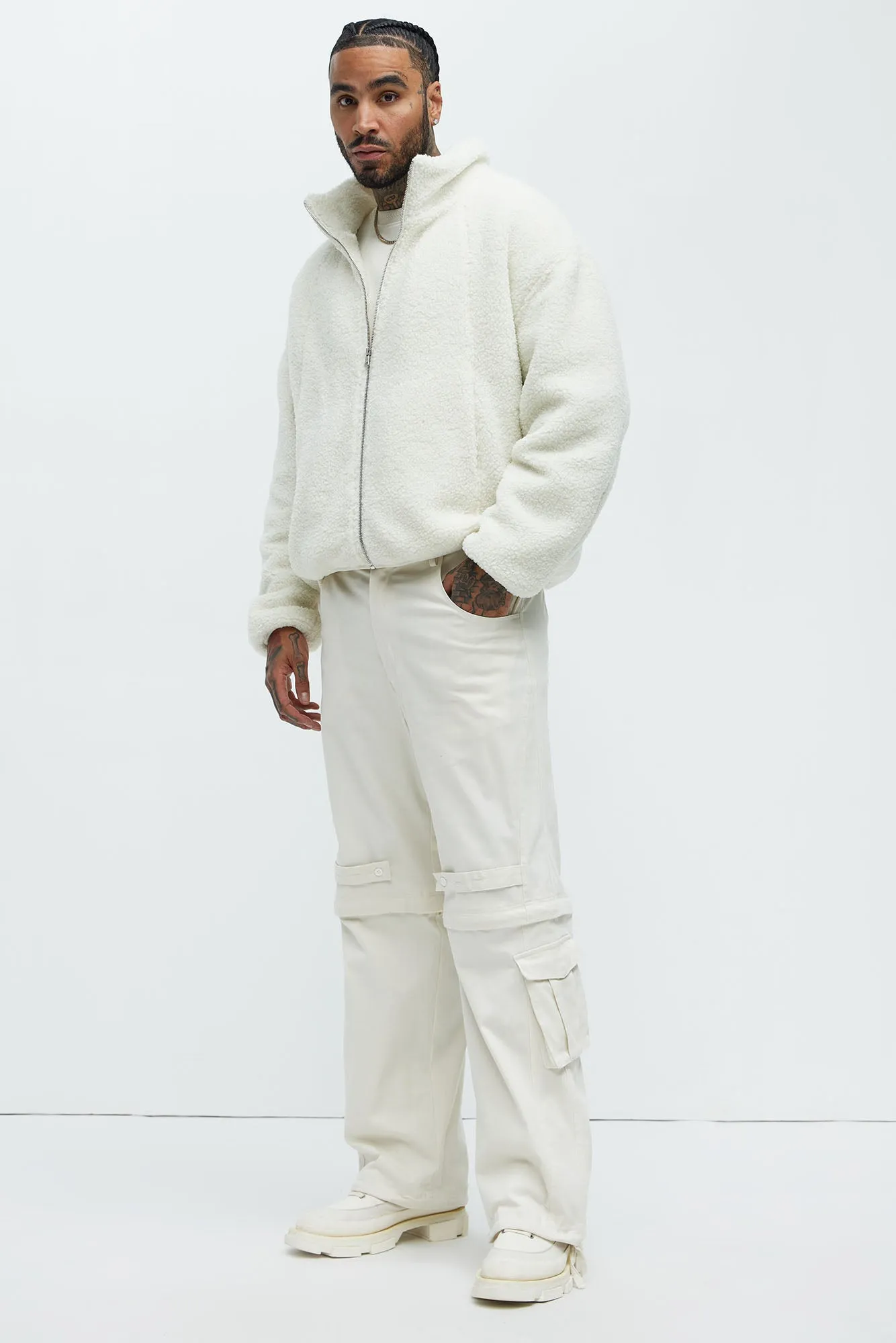 Baby Come Back Zip Off Cargo Pants - Off White