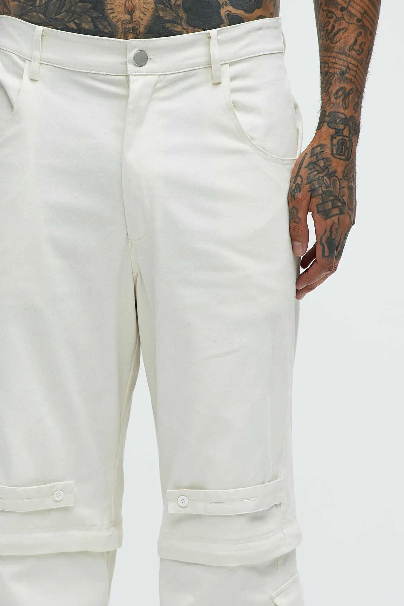 Baby Come Back Zip Off Cargo Pants - Off White