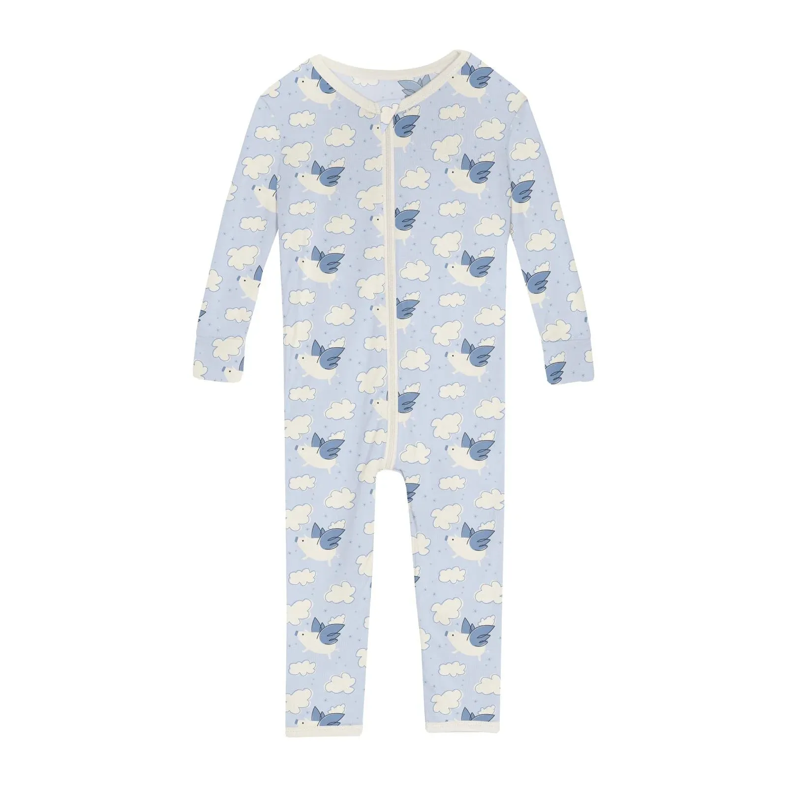 Blue Flying Pigs Convertible Sleeper with Zipper