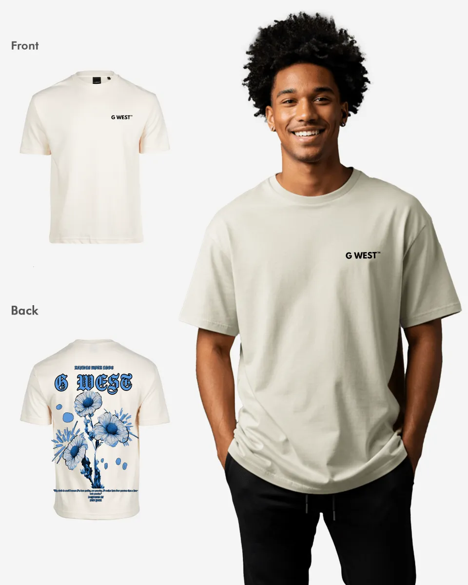 G West Oversized Blue Garden Tee