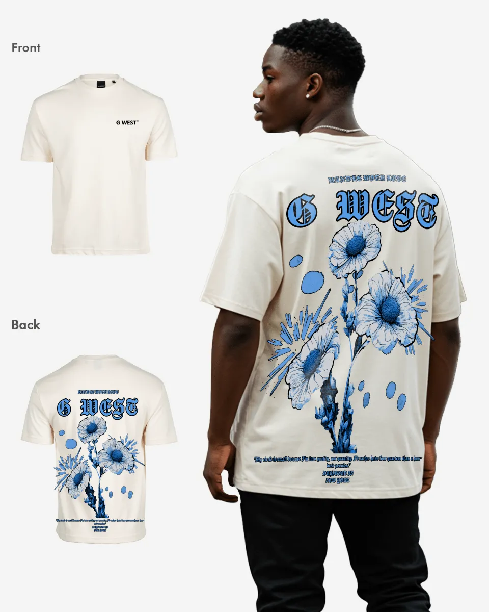 G West Oversized Blue Garden Tee