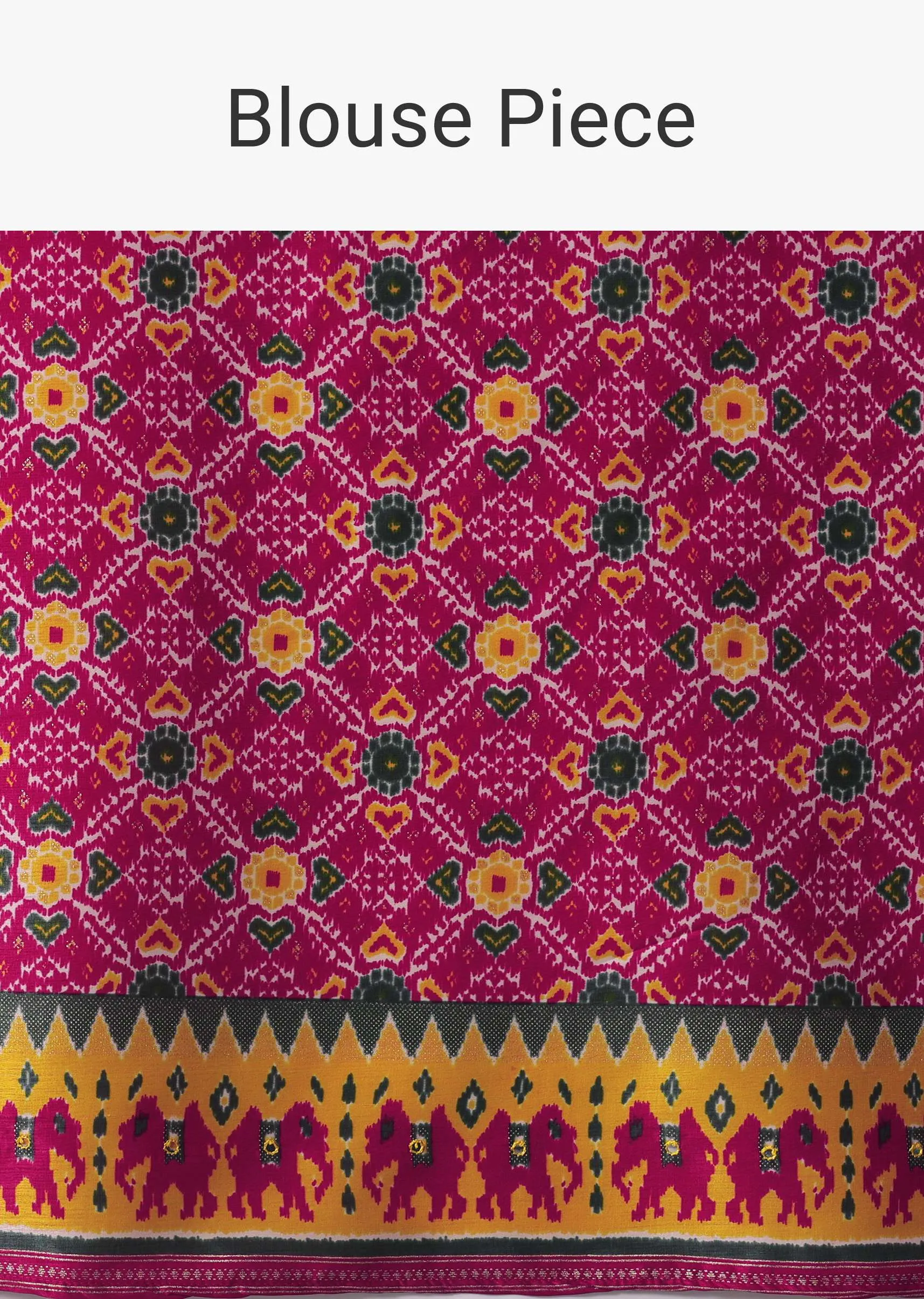 Grey Patola Printed Embroidered Festive Saree In Dola Silk