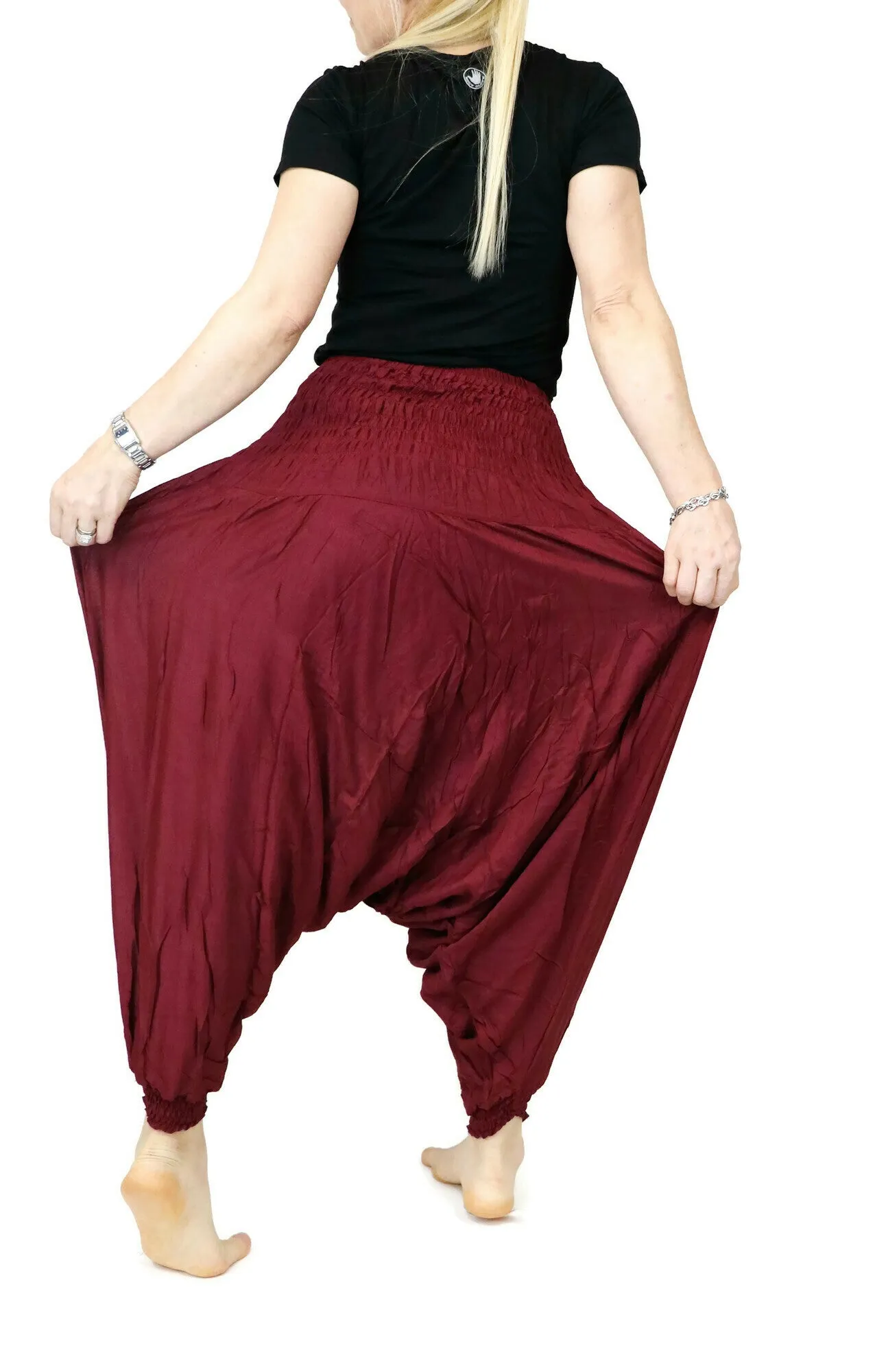 Harem Pants Unisex Hippie Yoga Comfy Gypsy Boho Jumpsuits Loose Baggy Pants Festival