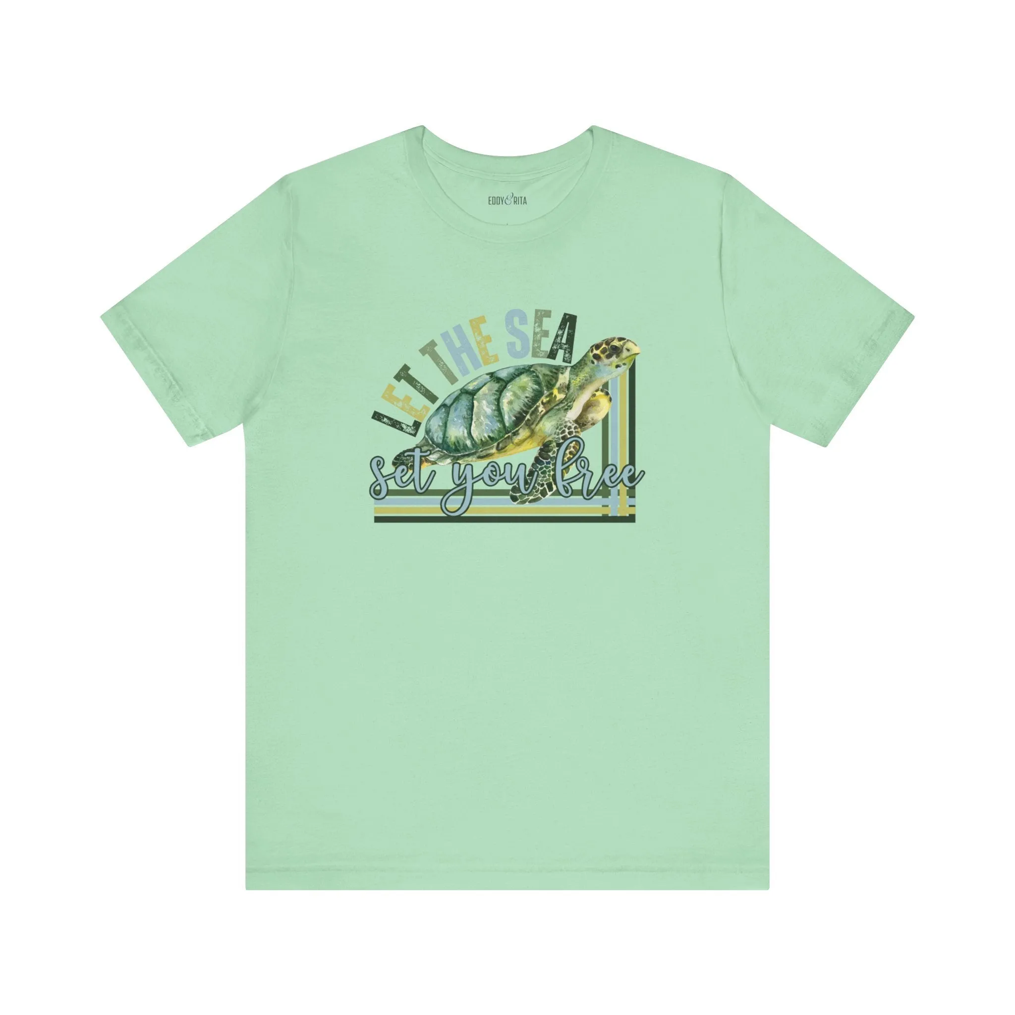 Let the Sea Set You Free Men's Bella Canvas Tee - Coastal Comfort Statement