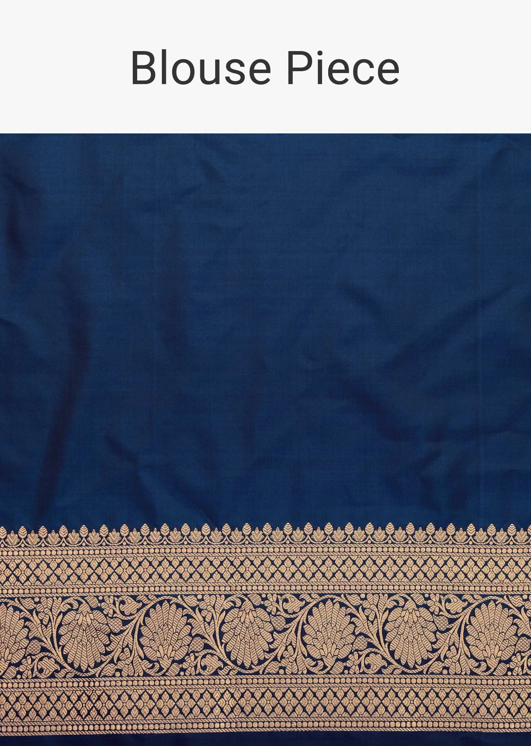 Midnight Blue Saree In Pure Banarasi Silk With Upada Zari Weave Butti Work