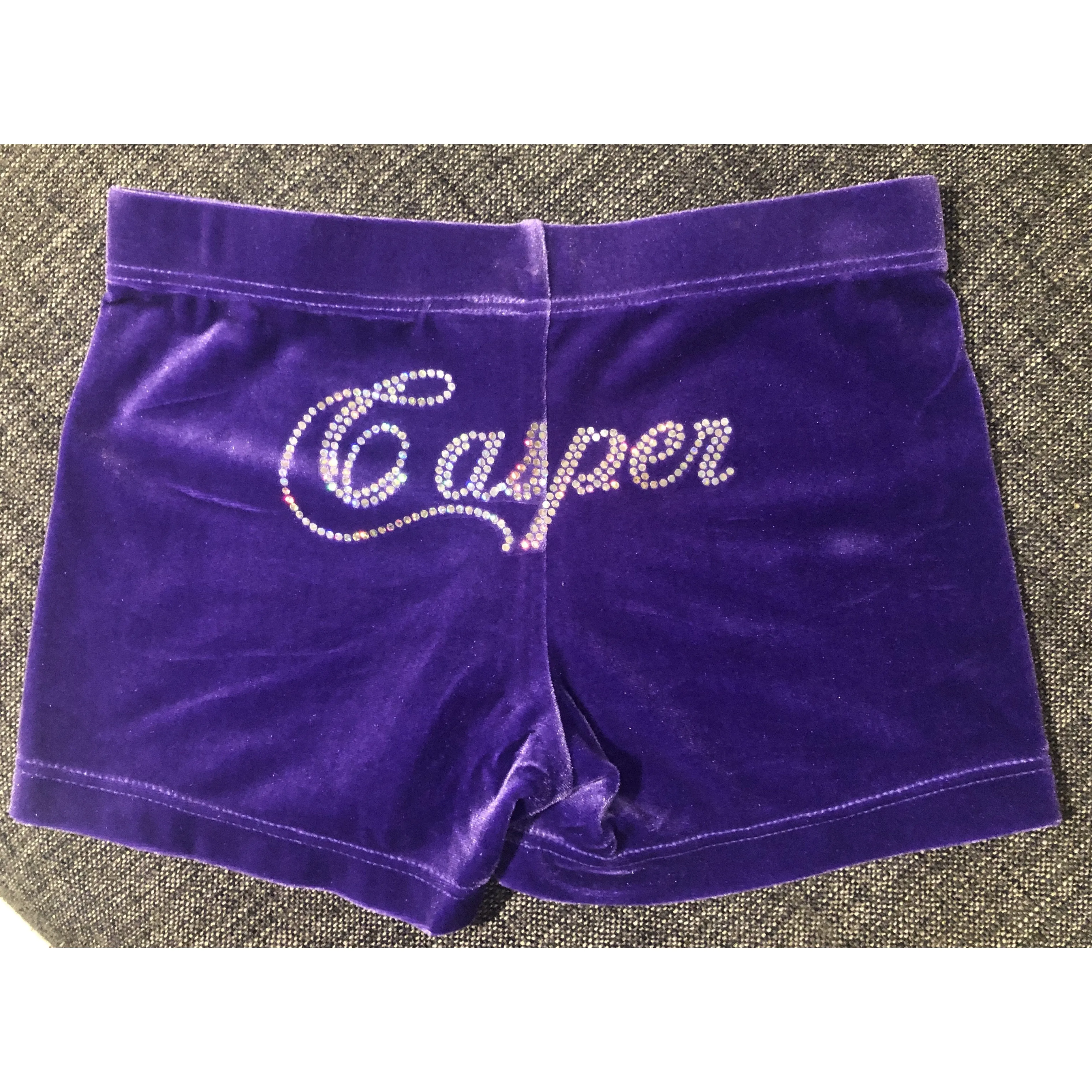 Navy Velvet Shorts