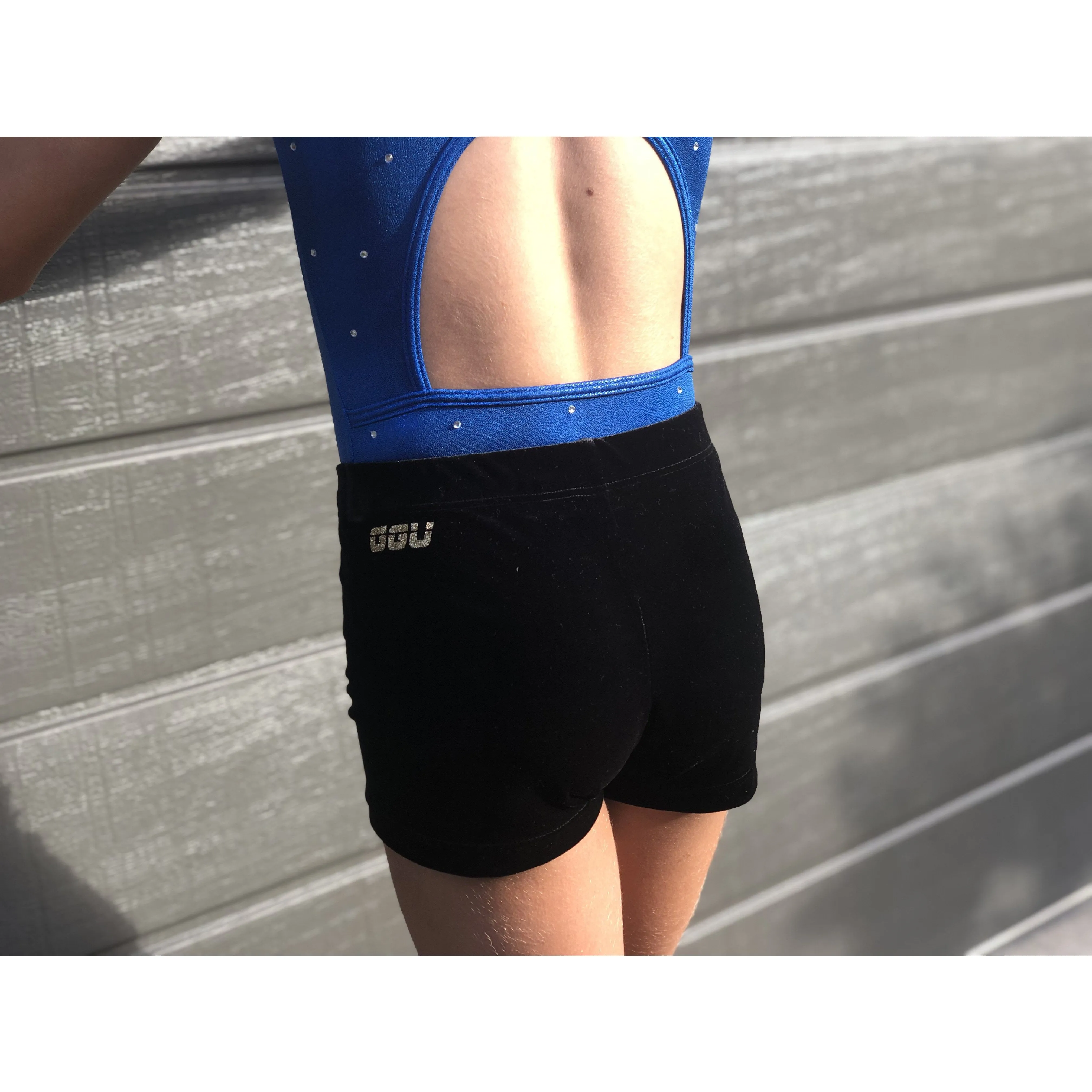 Navy Velvet Shorts