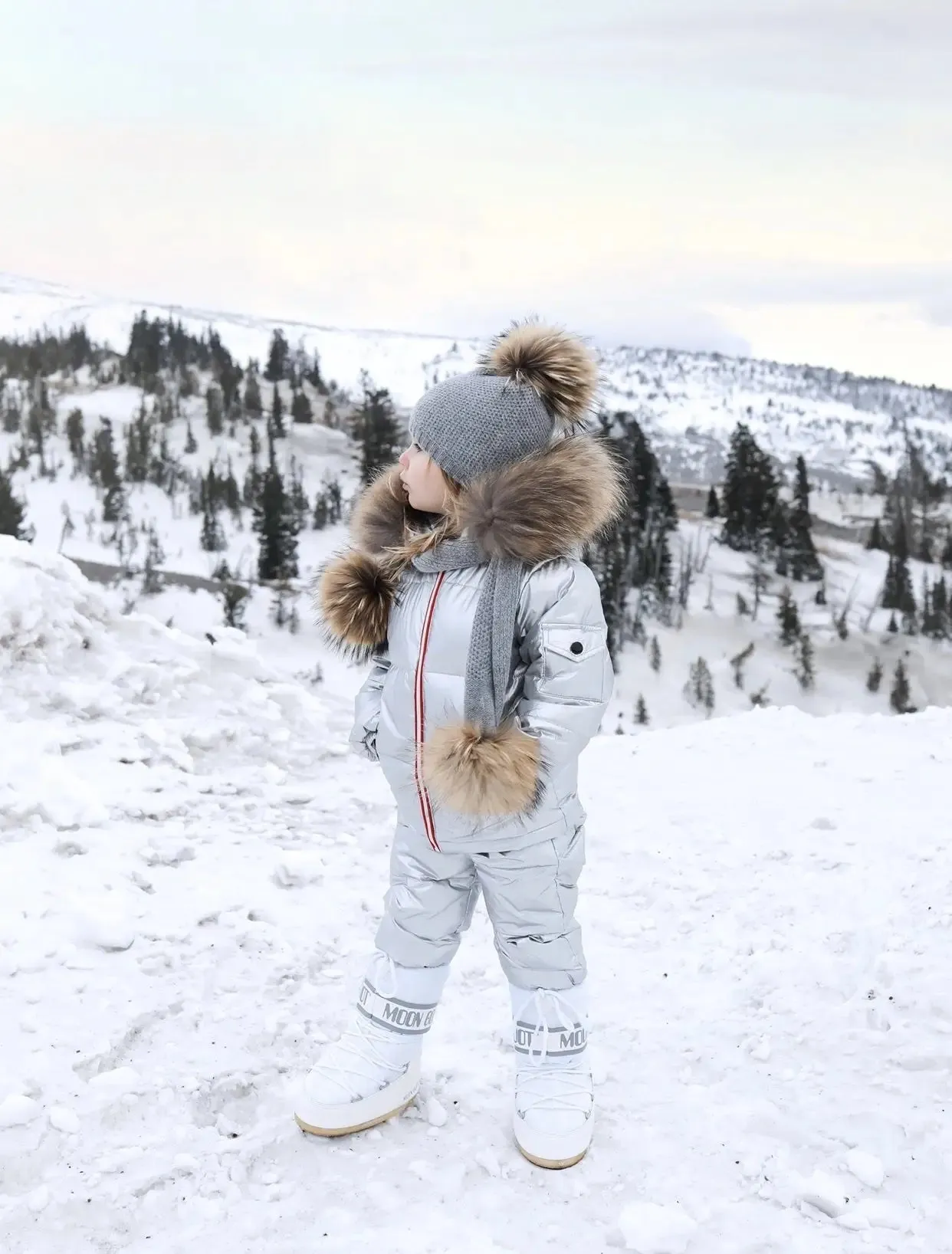 Petite Maison Kids Cashmere Pom Scarf (0-5Y)
