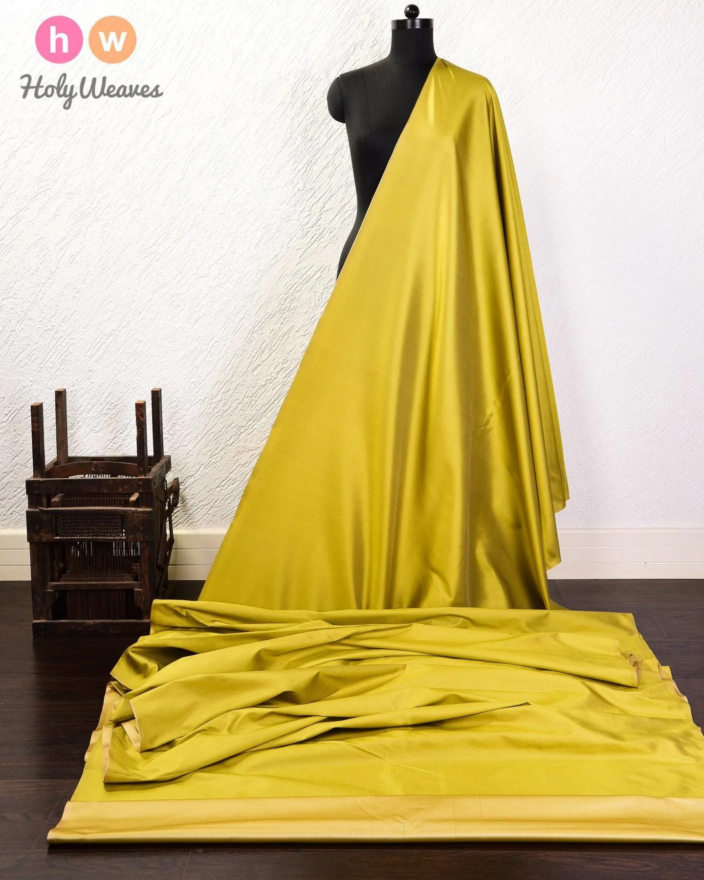 Pista Green Plain Satin Viscose Silk Fabric