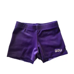 Purple Velvet Shorts