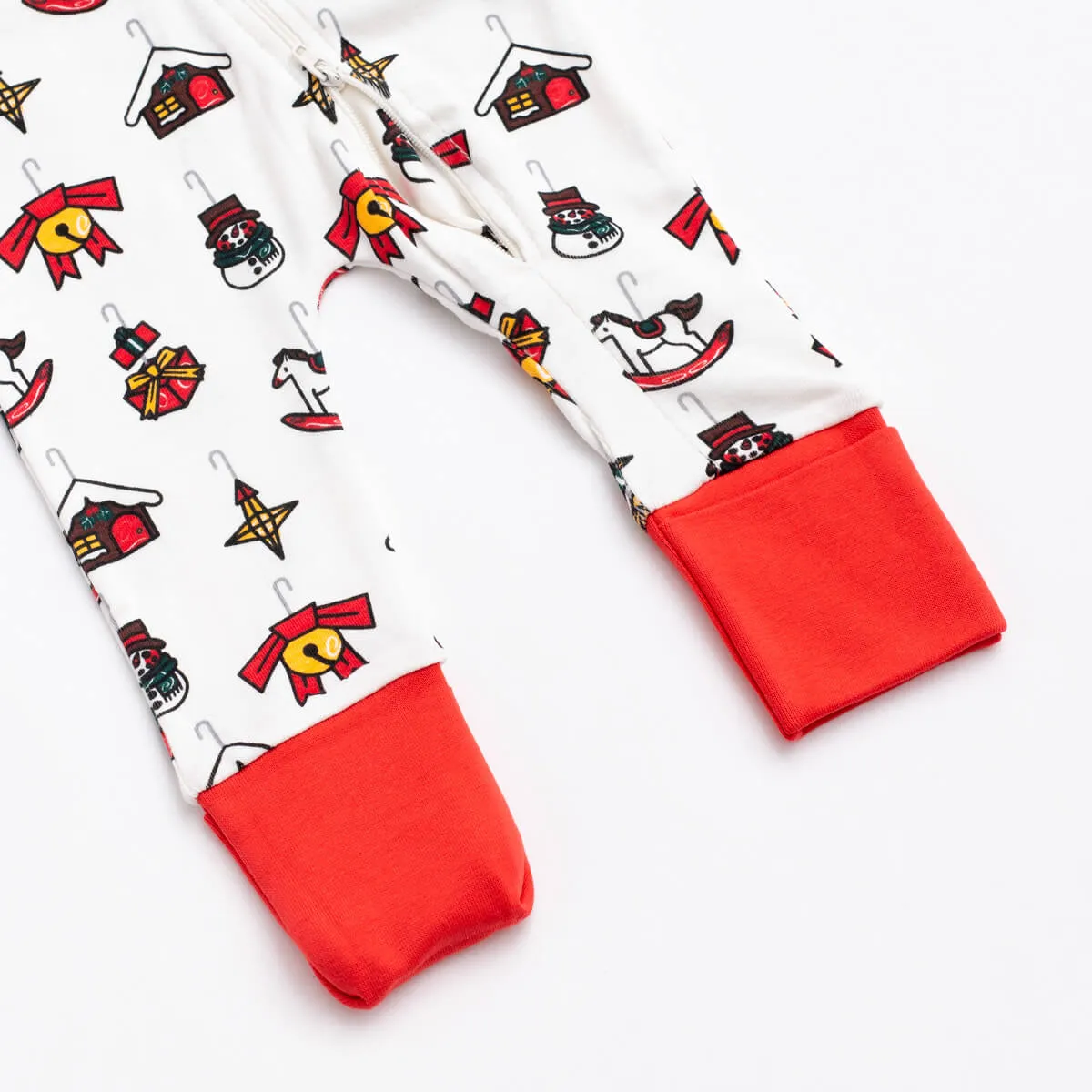SALE - One-Piece Baby Pajamas_Festive Ornaments