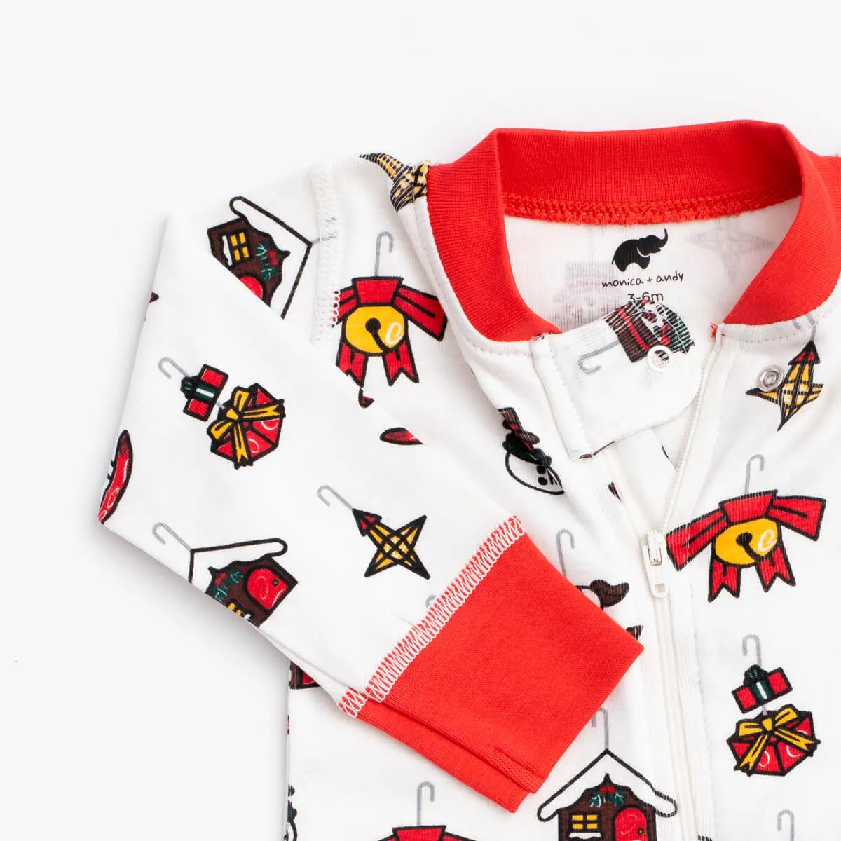 SALE - One-Piece Baby Pajamas_Festive Ornaments