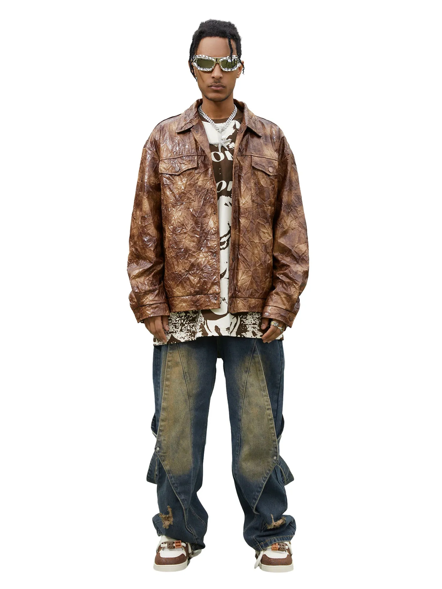 Sneakerhill Vintage Washed Multifunctional Denim Overalls - 1967