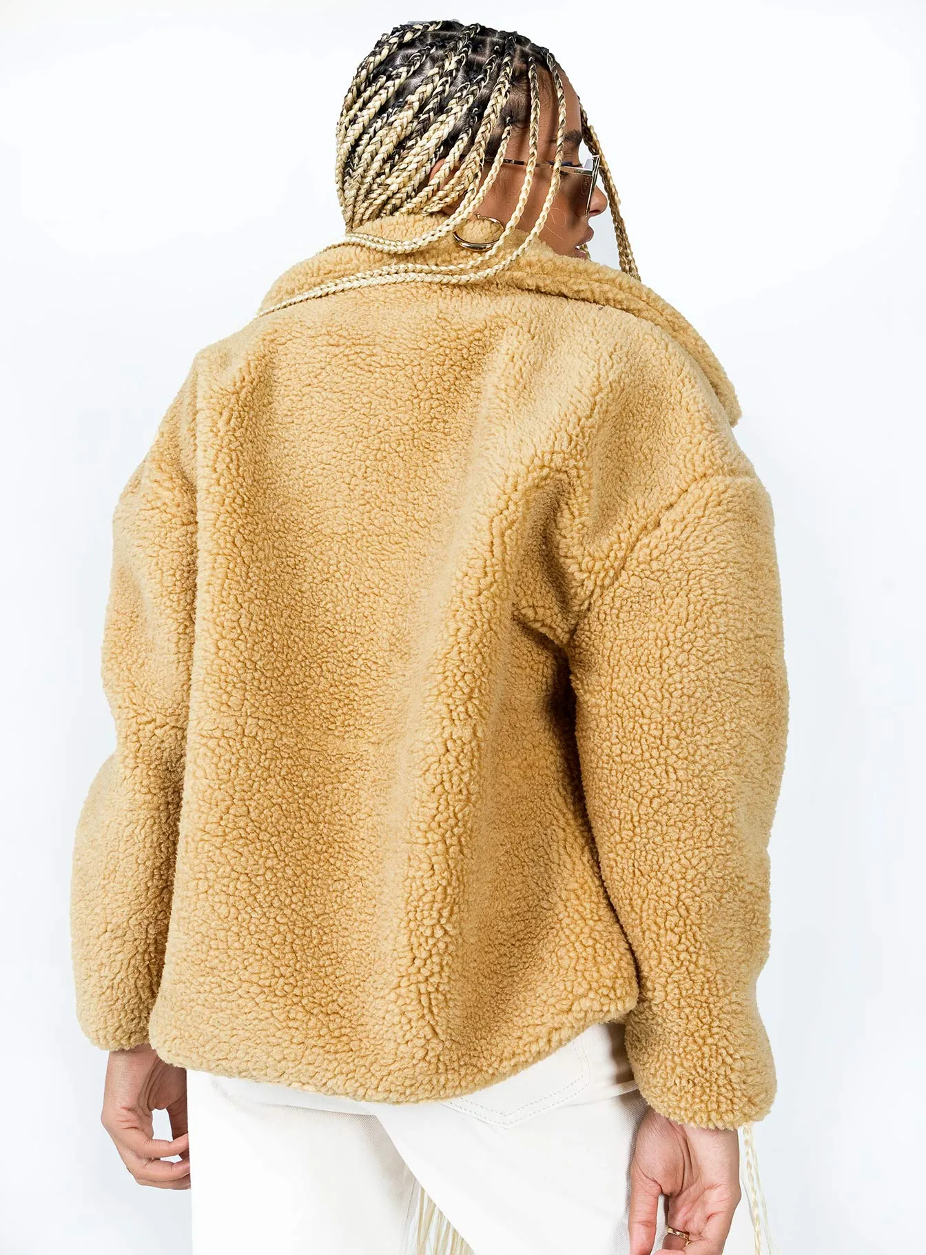 The Somewhere Else Teddy Jacket Beige